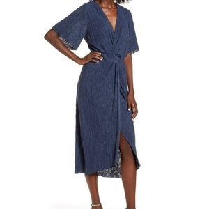 Nordstrom navy blue midi dress